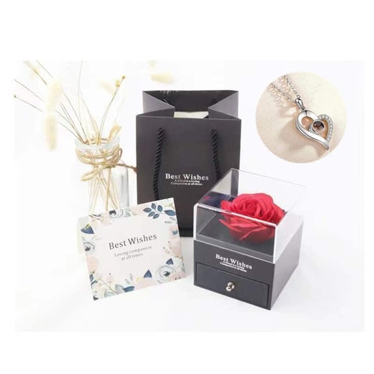 CustoMyLove™ LOVE PROJECTION HEART NECKLACE (I LOVE YOU IN 100 LANGUAGES)