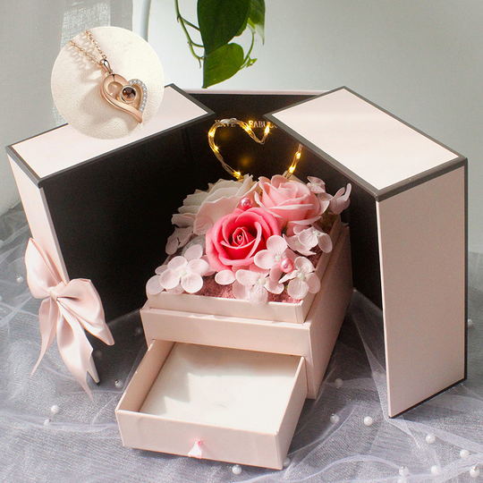 CustoMyLove™ LOVE PROJECTION HEART NECKLACE (I LOVE YOU IN 100 LANGUAGES)