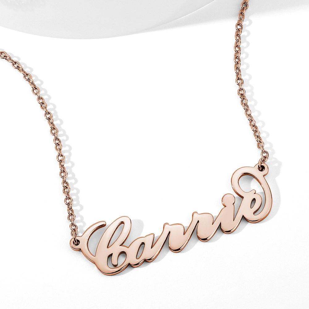 CustoMyLove™ Gold "Carrie" Style Name Necklace Gifts For Her