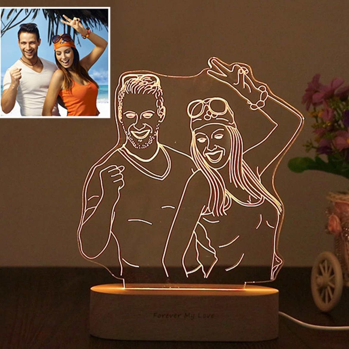 CustoMyLove™ Custom Photo 3D Lamp