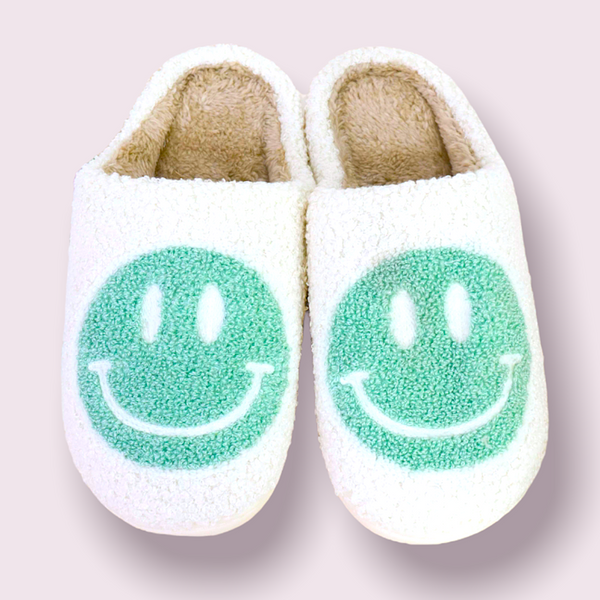 CustoMyLove™ Fuzzy Soho Happy Face Slippers